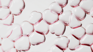 Fluid hearts to represent opening up your relationship