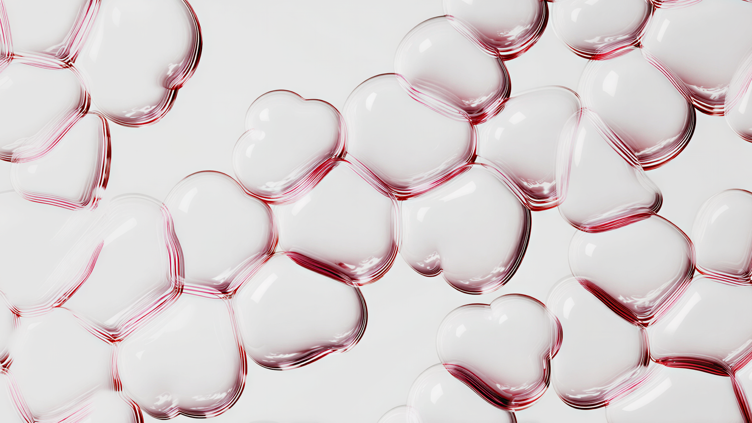Fluid hearts to represent opening up your relationship