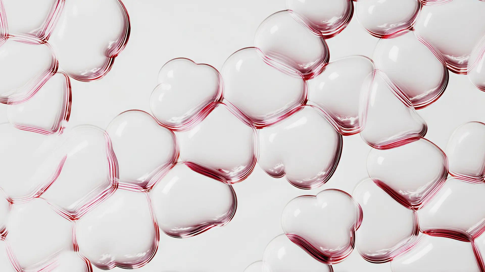 Fluid hearts to represent opening up your relationship