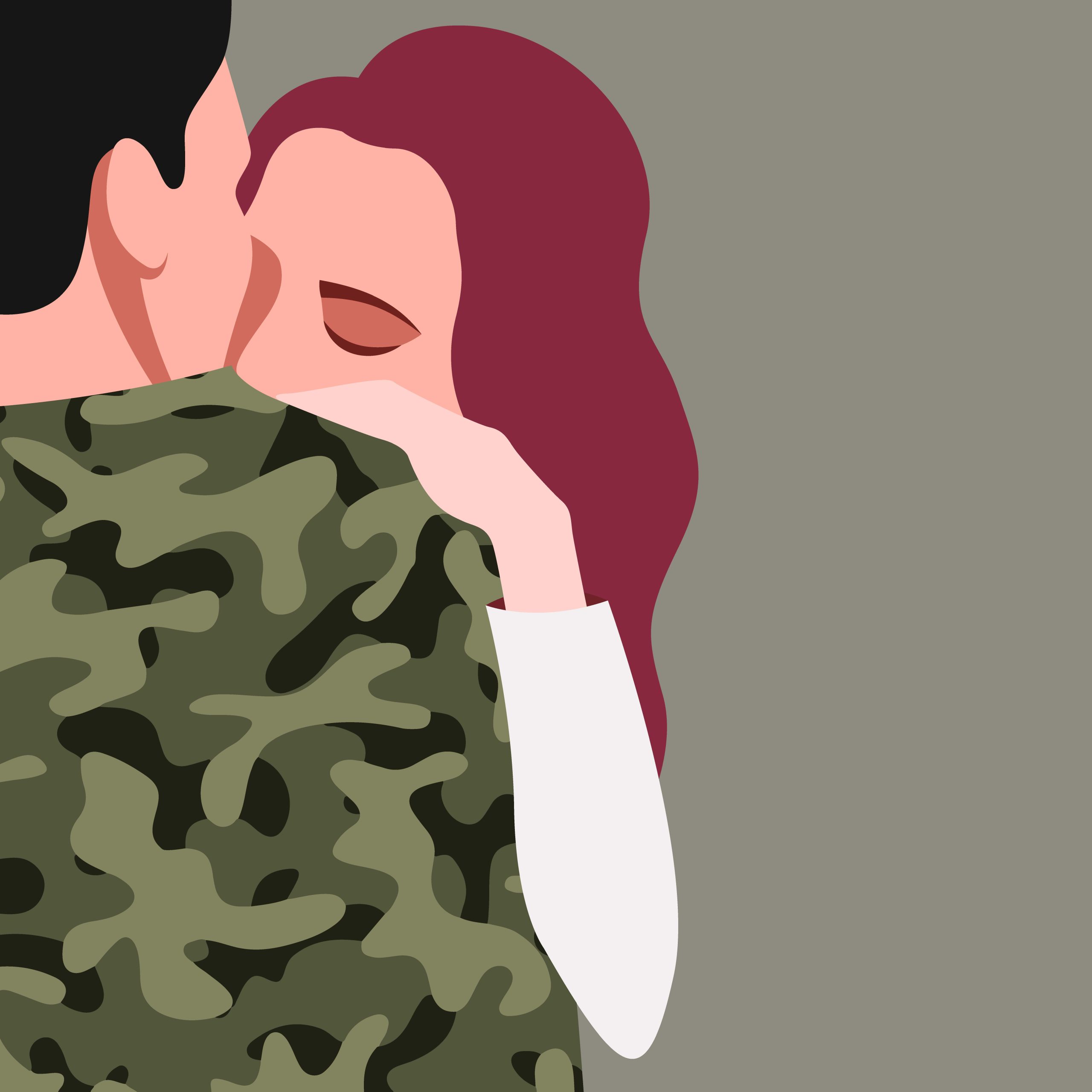 Military spouses depicting love through deployment